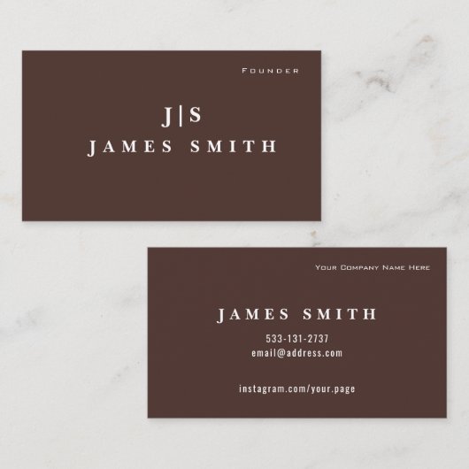 Luxury Small Business Business Card | Editable 名刺 (正面/裏面)