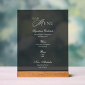 Luxury Smoked Acrylic Bar Menu Sign アクリルサイン (ニュートラル)