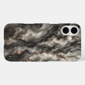 Luxury Smoky Black Agate Phone Case Dramatic  Case-Mate iPhoneケース (裏面 (横))