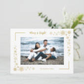 Luxury Snowflakes Minimalist Photo Family Frame (スタンド正面)