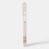 Luxury Soft Blush Matte & Rose Gold Glitter Wave  Case-Mate iPhoneケース (裏面 / 左)