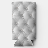 Luxury Soft Grey Faux Velvet スリム缶クーラー (裏面)