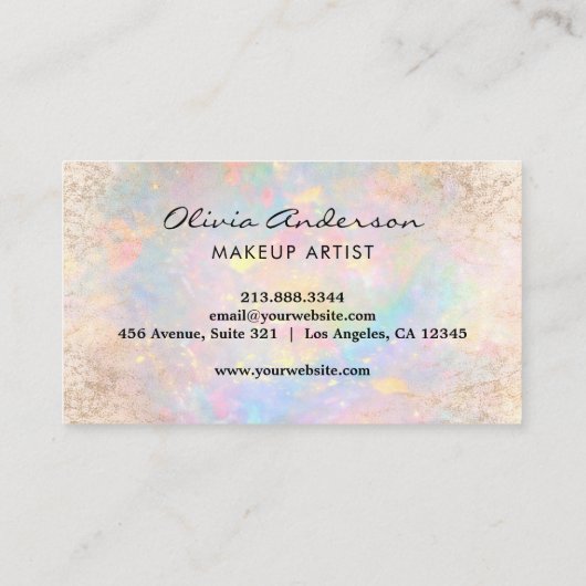 Luxury Soft Opal logo Butterfly Chic               名刺 (裏面)