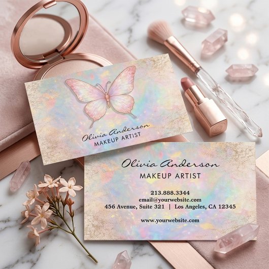 Luxury Soft Opal logo Butterfly Chic               名刺