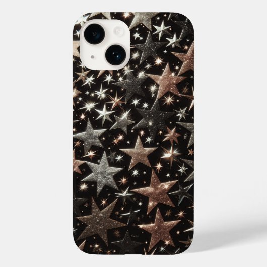 Luxury Sparkling Stars Phone Case - Rose Gold  Case-Mate iPhoneケース (裏面)