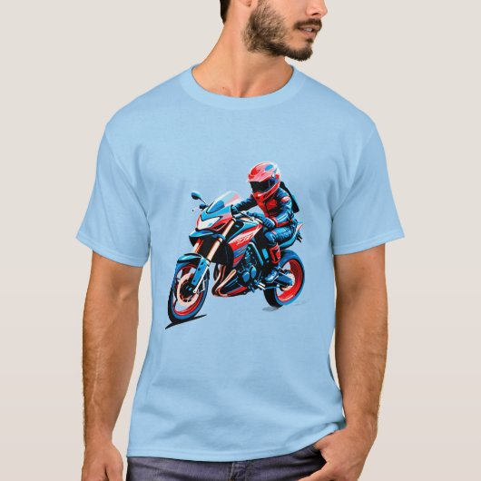 🏍️ Luxury Sport Motorcycle Rider Premium Motion Tシャツ (正面)