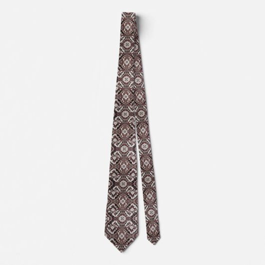 Luxury Statement Burgundy Moroccan Neck Tie ネクタイ (正面)