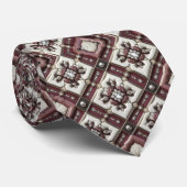 Luxury Statement Burgundy Moroccan Neck Tie ネクタイ (ロール)