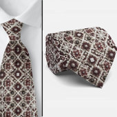 Luxury Statement Burgundy Moroccan Neck Tie ネクタイ