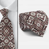 Luxury Statement Burgundy Moroccan Neck Tie ネクタイ