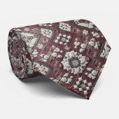 Luxury Statement Burgundy Moroccan Neck Tie ネクタイ (ロール)