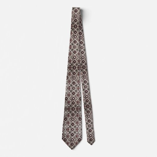 Luxury Statement Burgundy Moroccan Neck Tie ネクタイ (正面)