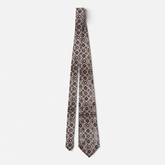Luxury Statement Burgundy Moroccan Neck Tie ネクタイ (裏面)