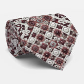 Luxury Statement Burgundy Moroccan Neck Tie ネクタイ (ロール)