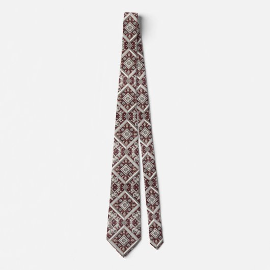 Luxury Statement Burgundy Moroccan Neck Tie ネクタイ (正面)