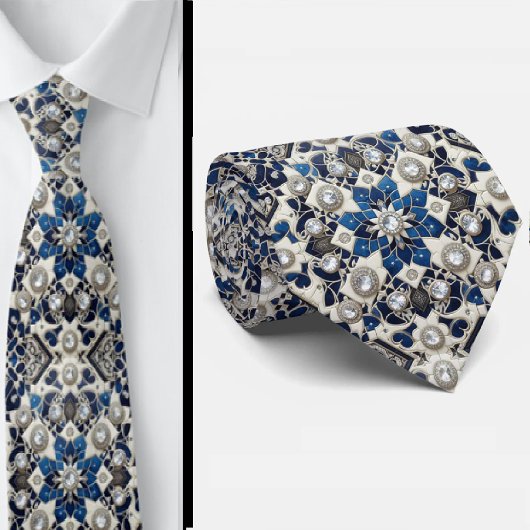 Luxury Statement Moroccan Diamond Neck Tie ネクタイ