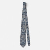 Luxury Statement Moroccan Tiled Faux Silk Neck Tie ネクタイ (正面)