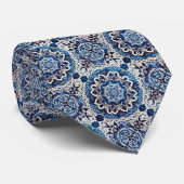 Luxury Statement Moroccan Tiled Faux Silk Neck Tie ネクタイ (ロール)