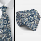 Luxury Statement Moroccan Tiled Faux Silk Neck Tie ネクタイ