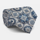 Luxury Statement Moroccan Tiled Faux Silk Neck Tie ネクタイ (ロール)
