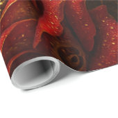 Luxury Steampunk Roses Romantic Gold Gears ラッピングペーパー (ロールコーナー)