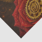 Luxury Steampunk Roses Romantic Gold Gears 薄葉紙 (詳細)