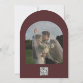 Luxury striped Arched Wedding Invitation 招待状 (裏面)