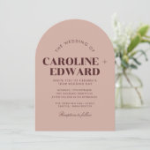 Luxury striped Arched Wedding Invitation 招待状 (スタンド正面)