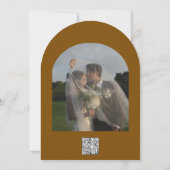 Luxury striped Arched Wedding Invitation 招待状 (裏面)