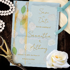 Luxury Style Floral Baroque Elegance セーブザデート