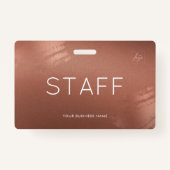 Luxury Stylish Bronze Business Staff ID バッジ (裏面)