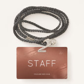 Luxury Stylish Bronze Business Staff ID バッジ (裏面ランヤード)
