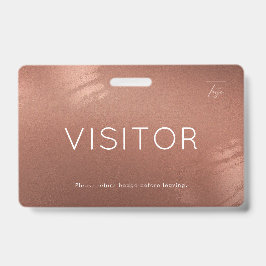 Luxury Stylish Bronze Business Visitor ID バッジ