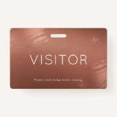 Luxury Stylish Bronze Business Visitor ID バッジ (裏面)