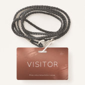 Luxury Stylish Bronze Business Visitor ID バッジ (正面ランヤード)