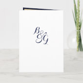 Luxury stylish modern navy blue gold Program プログラム (裏面)