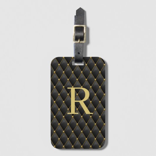 Luxury Stylish Monogram ラゲッジタグ (正面縦)