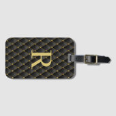 Luxury Stylish Monogram ラゲッジタグ (正面横)