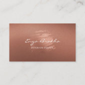 Luxury Stylish Script Bronze Business Card 名刺 (裏面)