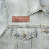 Luxury Stylish Script Bronze Business Logo 名札 (インサイチュ)