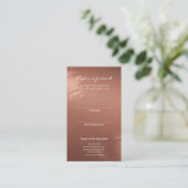 Luxury Stylish Script Bronze Business Referral 名刺 (スタンド正面)