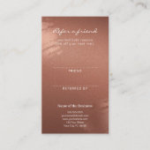 Luxury Stylish Script Bronze Business Referral 名刺 (正面)
