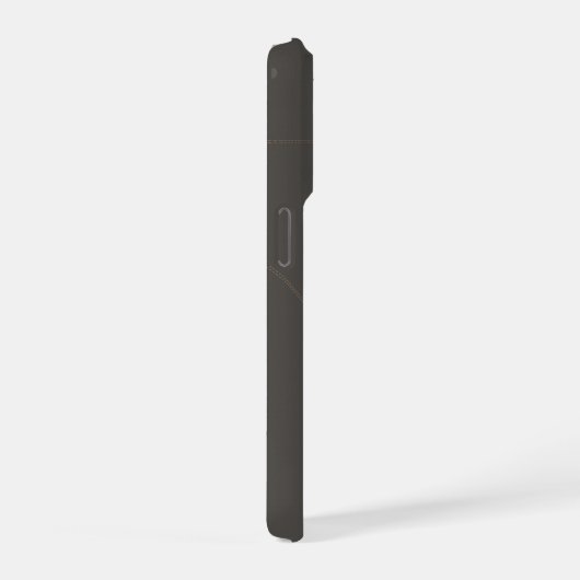 Luxury Tailored Seam Geometry in Warm Charcoal iPhoneケース (右側面)