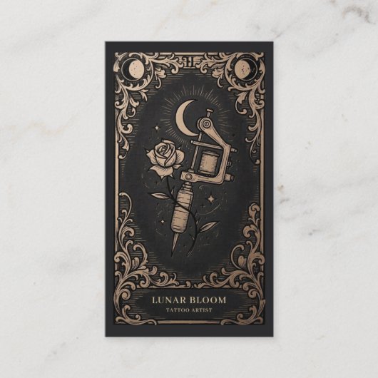 Luxury Tattoo Artist| Vintage Celestial 名刺 (正面)