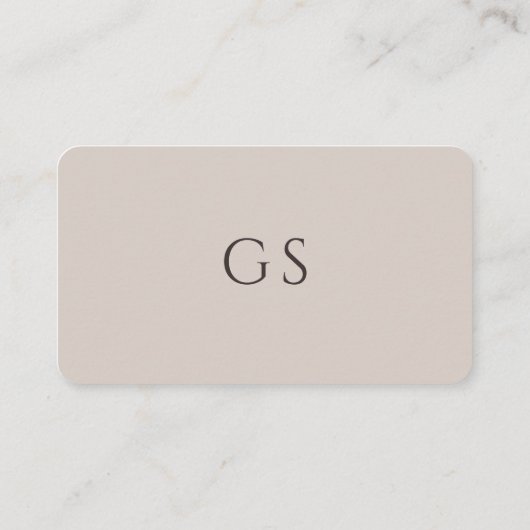 Luxury Taupe Neutral Boutique 名刺 (裏面)