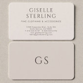 Luxury Taupe Neutral Boutique 名刺