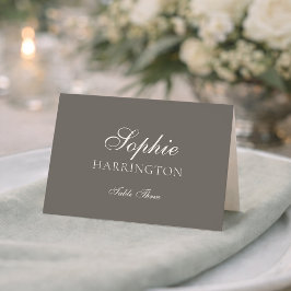 Luxury Taupe Wedding Place Card  テーブルナンバー
