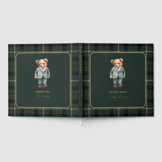 Luxury teddy bear baby shower ゲストブック (全面)