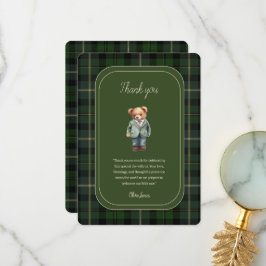 Luxury teddy bear baby shower サンキューカード