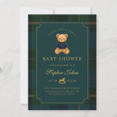 Luxury Teddy Bear baby shower  招待状 (正面)